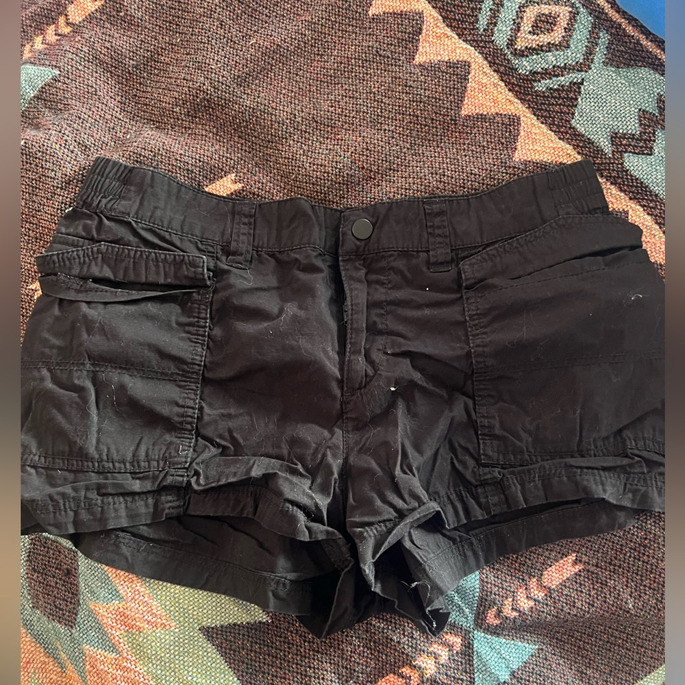 Black mini shorts